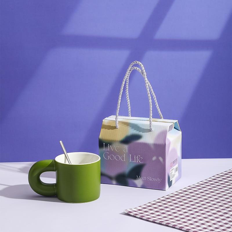 

Кружка с жемчужной ручкой Living Well, креативная, сувенирный подарок, керамическая чашка для воды, подарок высокой ценности для девочек 301-400ml