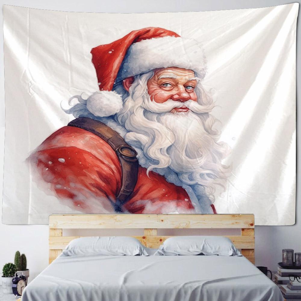 Christmas tapestry Santa Claus Christmas tree snow view, home holiday decorations, Christmas gifts wall hanging cloth