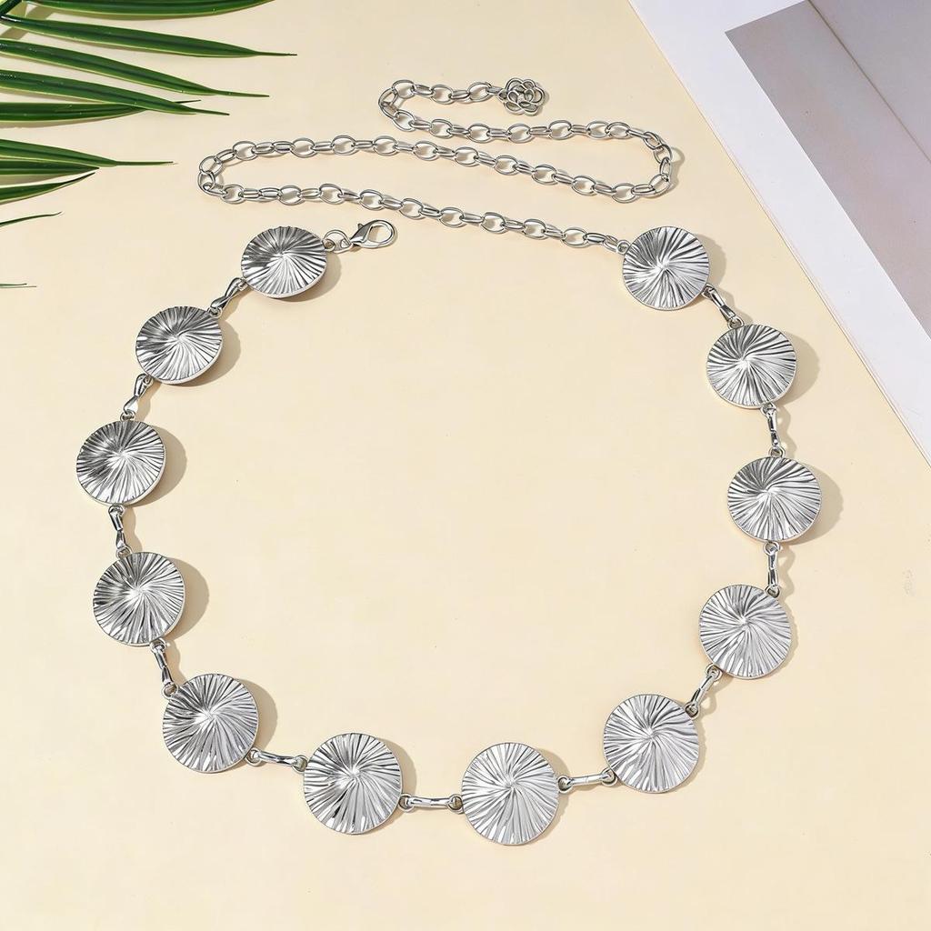 Bohemian Retro Metal Waist Chain for Women - Ethnic Style Body Jewelry