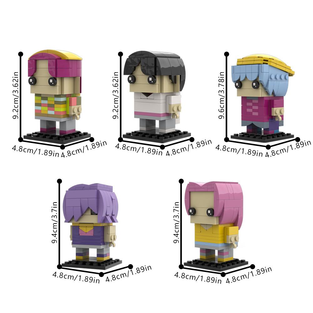 Gobricks Moc K-Pop Demon Hunters Lion Crow Bricks Model K-Pop Demon Hunters Rumi Sussie Demonic Magpie Building Blocks Toys Gift