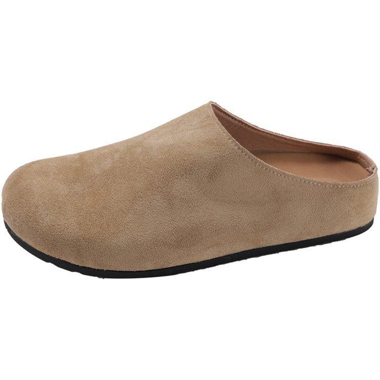 Lazy Shoes French Retro Outer Wear Boken Shoes Slippers One Pedal Versatile Casual Half Drag Early Spring New Bag Head Drag