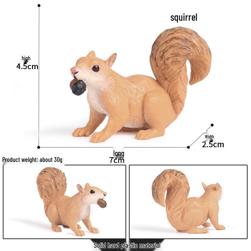 Wild Safari Animal Figurines: Giraffe, Elephant, Rhinoceros, Brown Bear, Tiger, Lion, Leopard, Hippopotamus - Solid Cognitive Toys