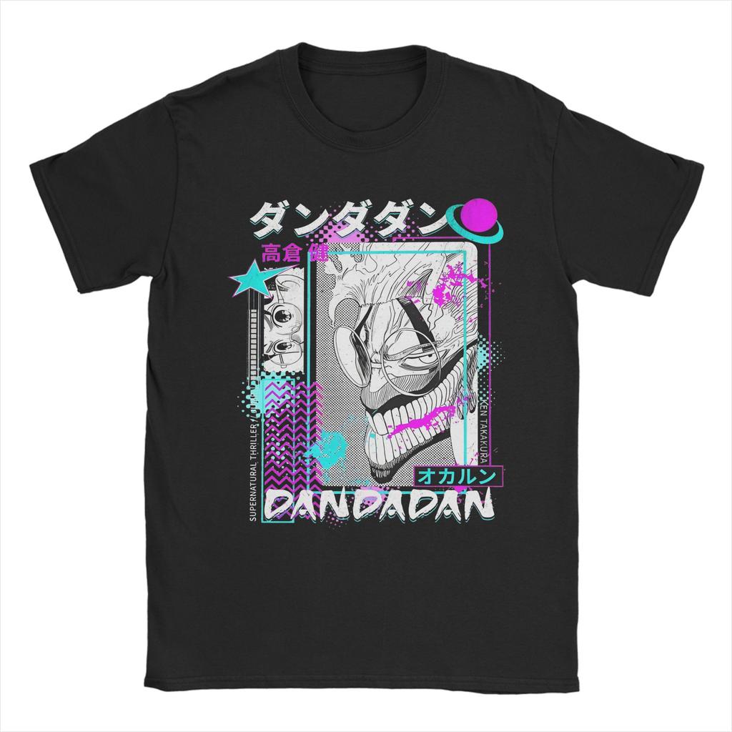 Drucken Dandadan Anime T-Shirt Herren Rundhals Kurzarm Kleidung Okarun Baumwolle Sommer OberteileOberteile