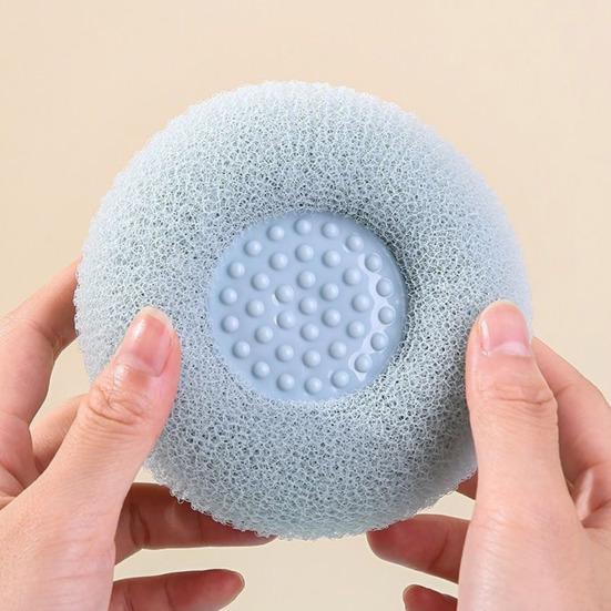Sunflower Suction Cup Bath Scrub Sponge Deep Exfoliating Massage Skin Pampering Bath Sponge Shower Gel Foam Maker