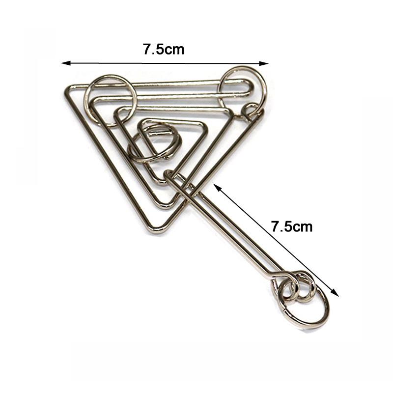 8pcs/Set Materials Metal Montessori Puzzle Wire IQ Mind Brain Teaser Puzzles for Children Adults Anti-Stress Reliever Toys Gifts