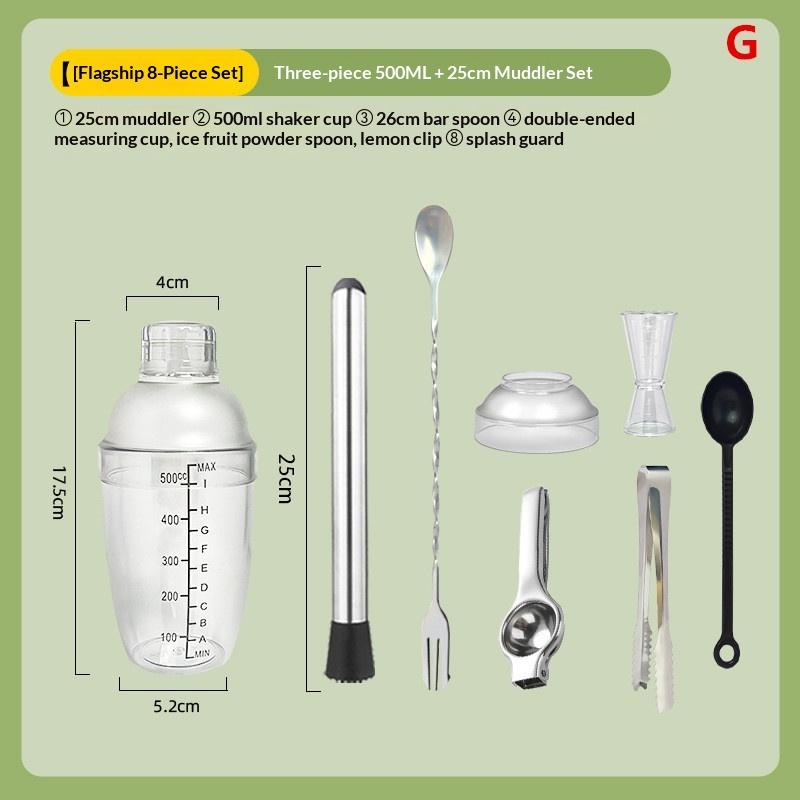 3/5/8Pcs Cocktail Shaker Set Cocktail Shaker And Measuring Jigger Set Drink Mixed Hand Shaker Tools For Bartending And Home Bar