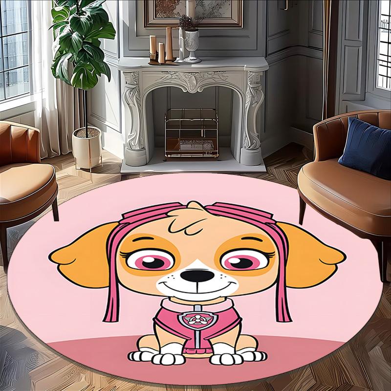 1pc Paw9 Carpet, Round Rug, Comfortable, Suitable for Entryways, Living Rooms, Office, And Bedrooms, Christmas Decoration