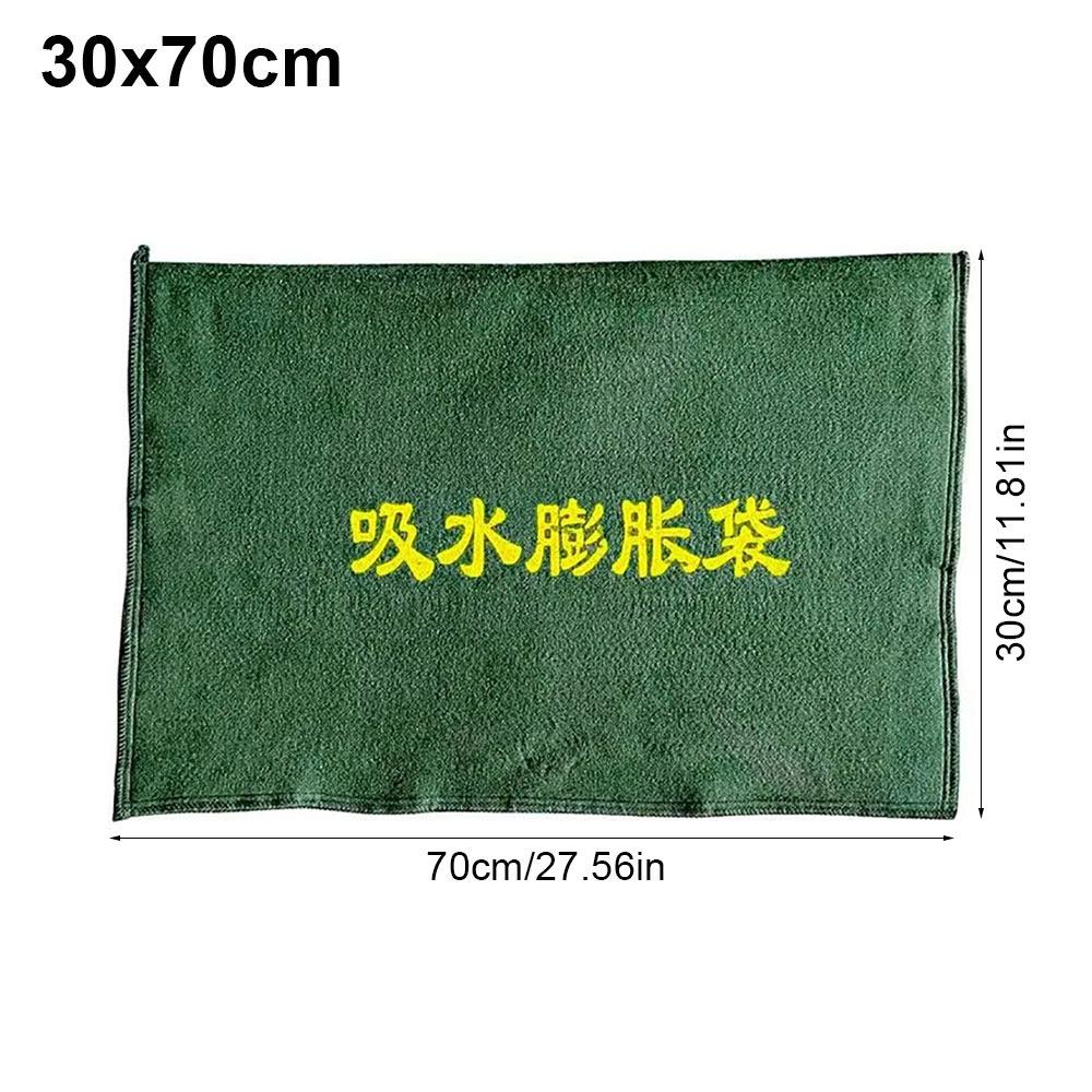 1Pcs New Reusable Water Absorbent Sandbag Canvas 25x50cm 40x60cm Flood Barrier Bag Green Dam Bags For Home Garage Door Basement