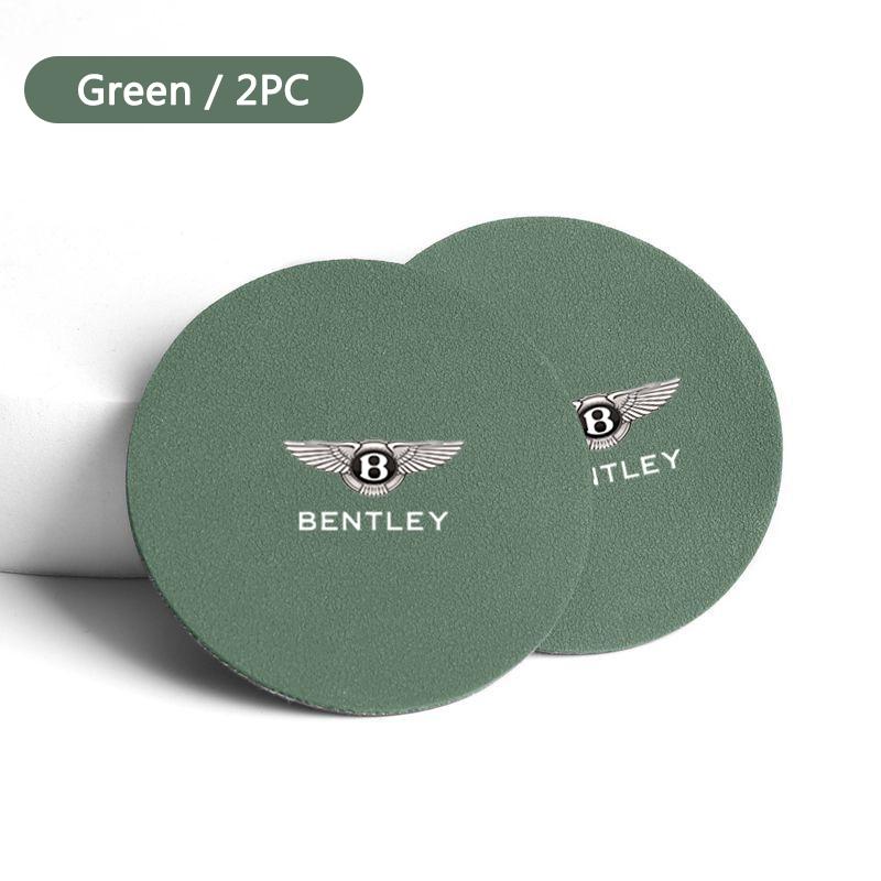 Car Styling Coaster Mat Water Cup Non-Slip Pad For New Bentley Flying Spur Continental GT Bentayga Mulsanne Auto Accessories