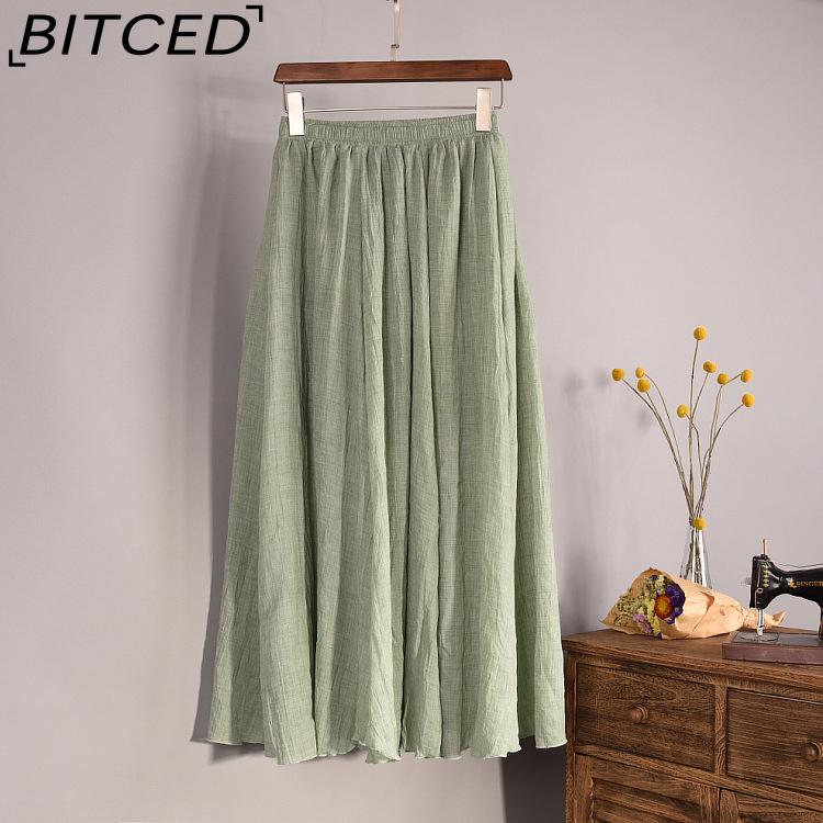 BITCED Damenmode Lässig Einfarbig Druck Sommer Frühlingsrock