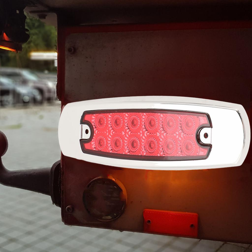 10PCS 12LED Side Marker Lights High Brightness Brake Tail Lights 12 to 24V Warning Lights for Truck Trailer