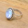 Moonstone 925 Sterling Silver Ring, Natural Gemstone Handmade Women Statement Ring