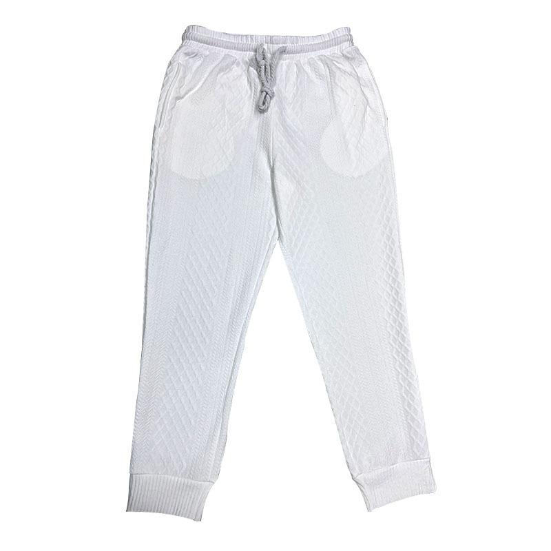 Men's Casual Trousers with Lapel Collar Heavyweight Jacquard Knit Top Plus Size Suit