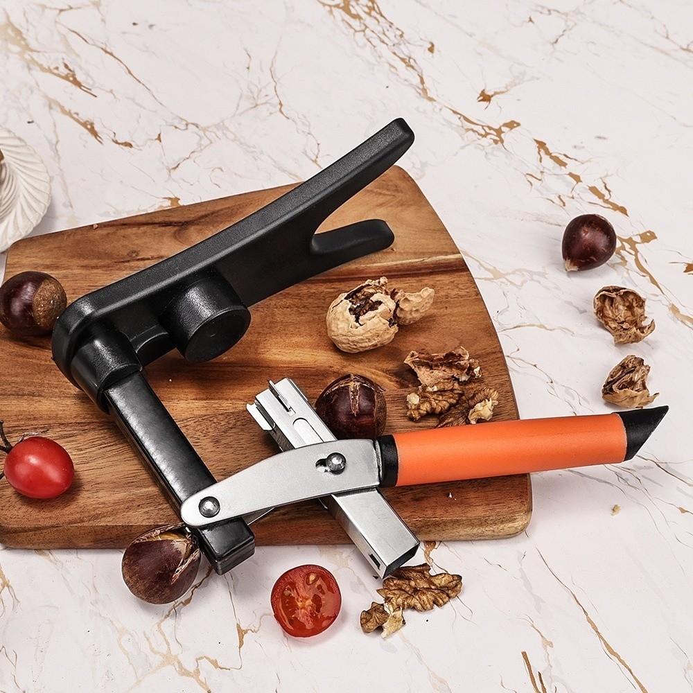 Non-Slip Handle Nut Cracker Easy Grip Pecans Walnut Pliers Chestnut Opener  Cooking Accessories