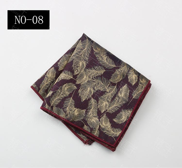 2024 Dress Business Wedding Suit Pocket Small Silk Square Towel Striped Breast Towel Handkerchief Banquet Gift Box