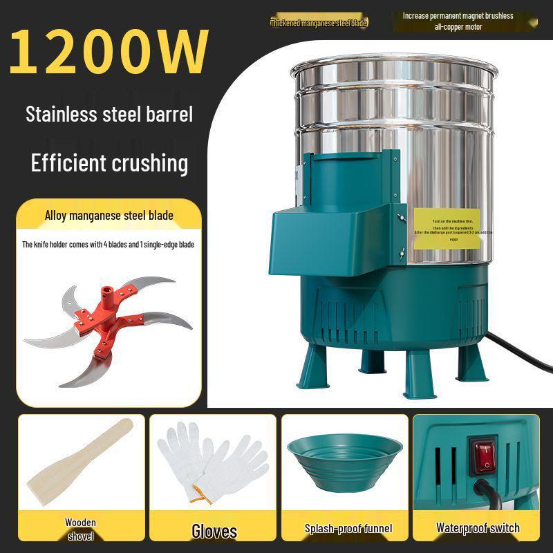 Multi-Functional Electric Vegetable Chopper and Grinder for Poultry and Aquaculture