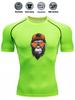 Men's Slim Fit Compression Shirt Quick Dry Breathable Gym Running Funny Animal Print Activewear