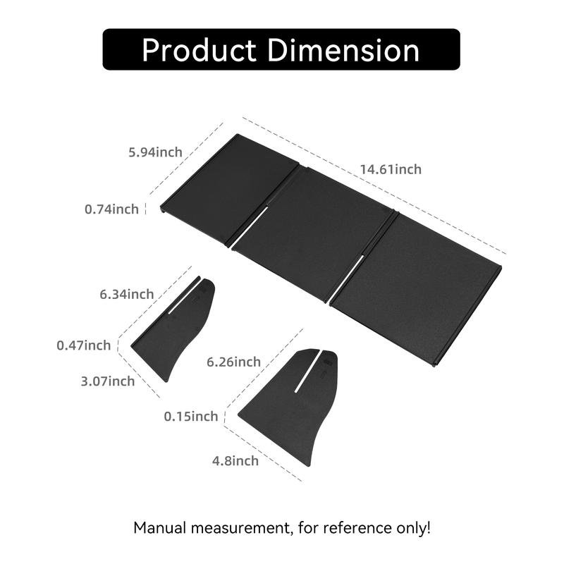 LUCKEASY for Hyundai Santa Fe 2024 2025 Car Glove Box Partition ABS Storage Tray Organizer Glovebox Container Accessories Black