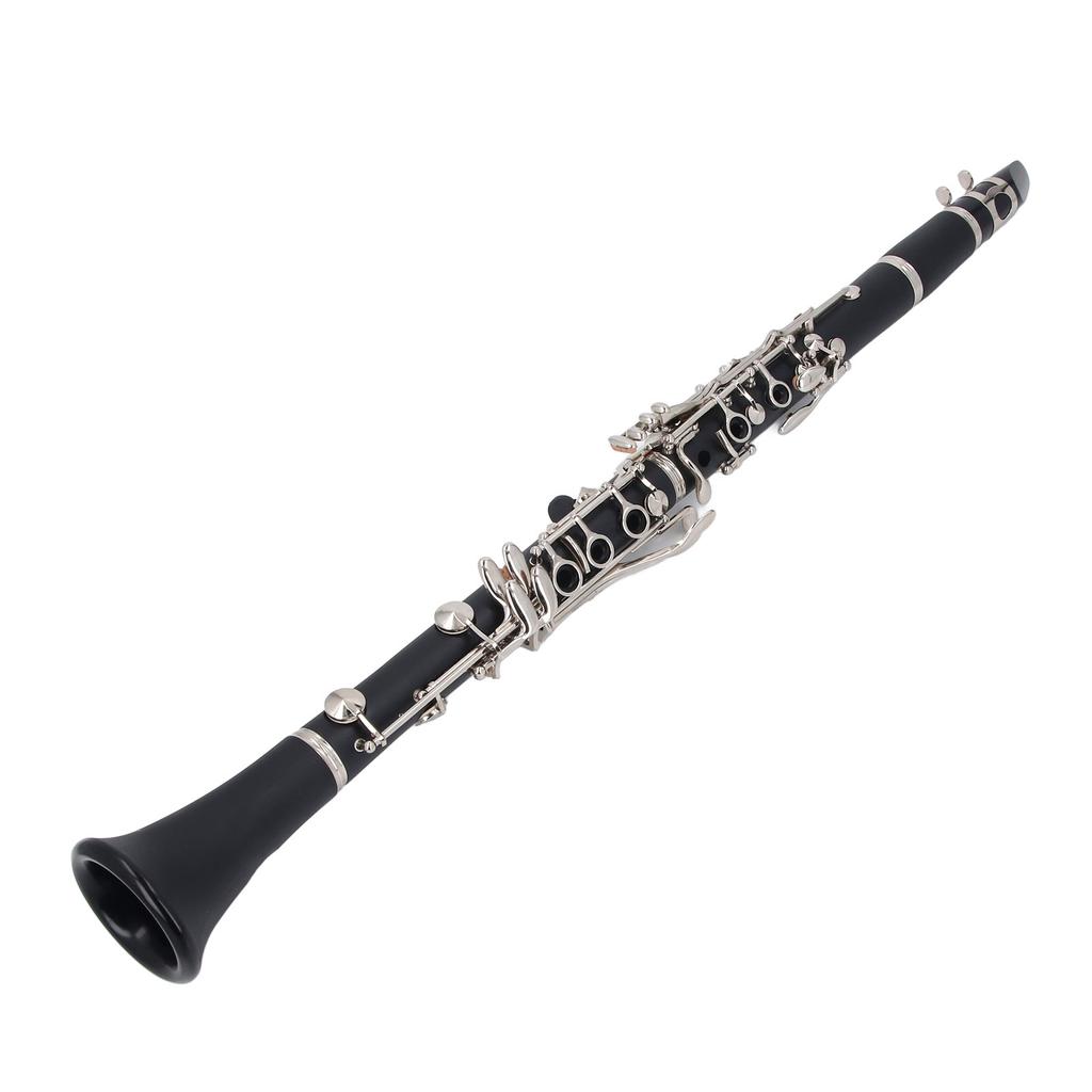 Professional Bb Clarinet Engineering Plastic 17 Keys B Flat Clarinet Instrument for Practice