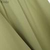 ZANZEA Women Two Piece Outfit Solid Color Button Down Long Sleeve Shirt and A Line Midi Skirt Sets