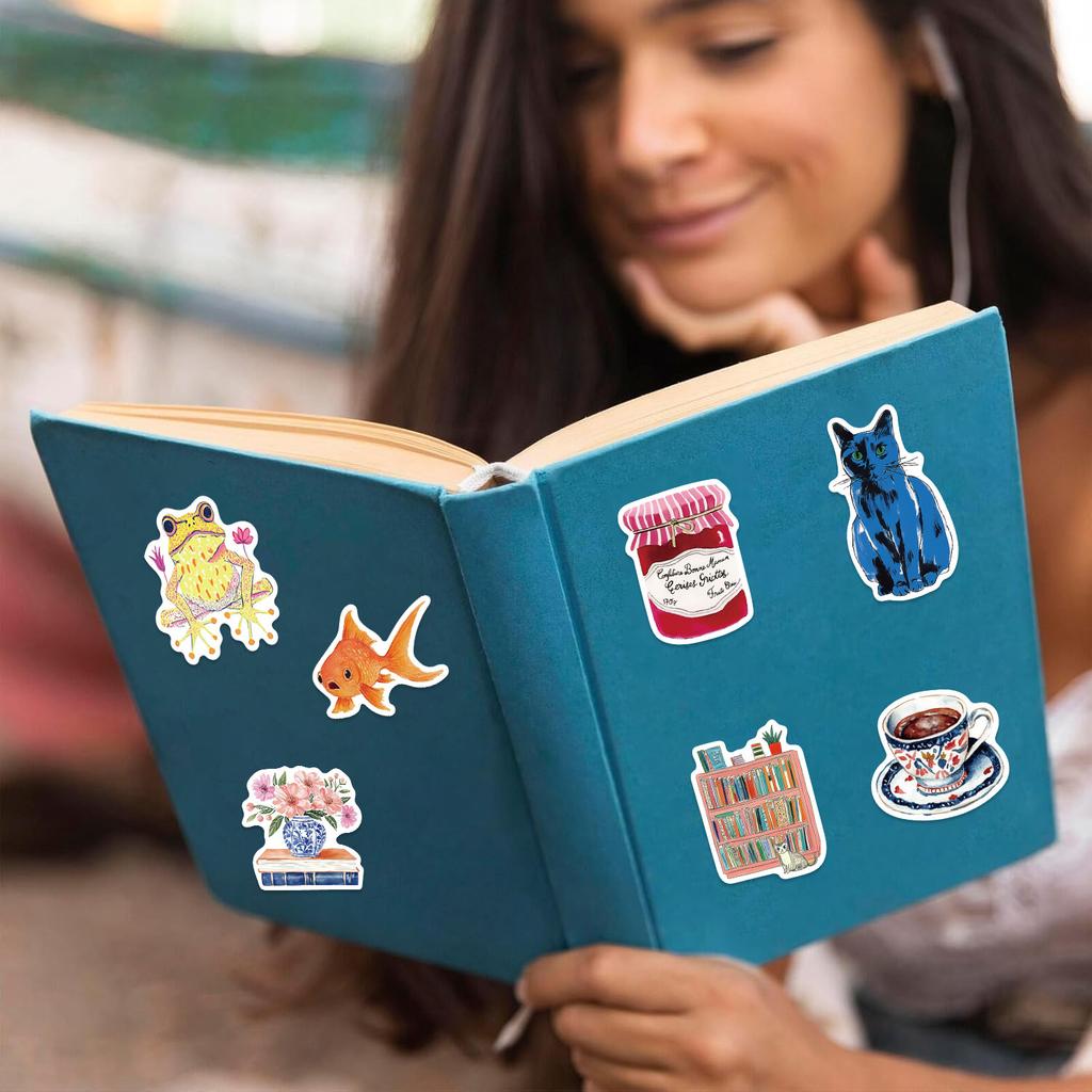 100 Cartoon Mediterranean Aesthetic Graffiti Stickers DIY Decorative Guitar Notebook Suitcase DIY Waterproof