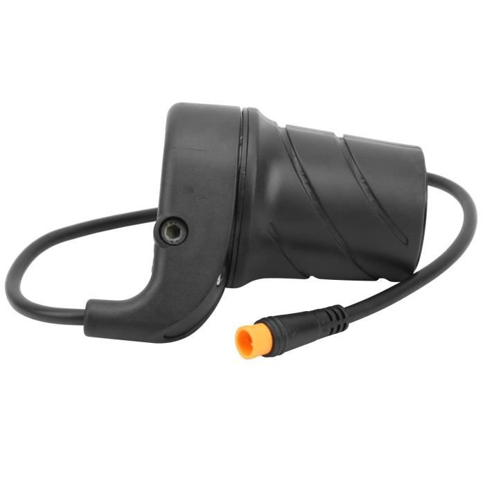 Accélérateur à demi-torsion - Cikonielf - 20X - Compatible Bafang - Caoutchouc antidérapant - Noir