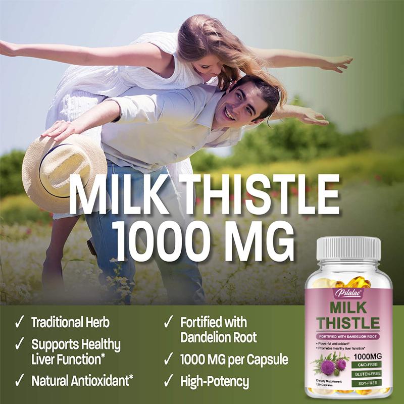 Organic Milk Thistle Capsules, Milk Thistle Extract Mixture, Nutritional Supplement, Suitable for Both Men and Women.