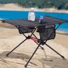 Portable Aluminium Alloy Camping Table Lightweight Outdoor Folding Garden Table with Cups Holder For Picnics Hiking BBQ