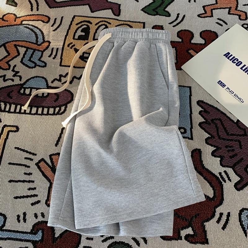 Summer Sports Shorts Women's High Waist Drawstring Loose Casual Straight Wide Leg Five-point Pants