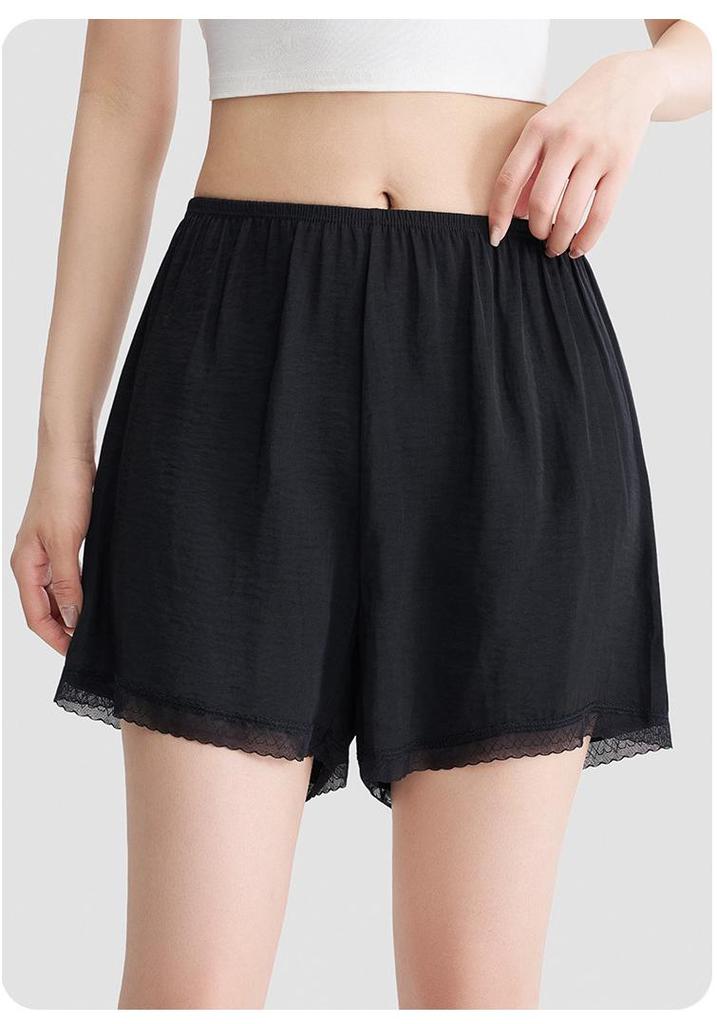 Women's Sheer Ice Silk Safety Shorts - Lightweight, No Roll, Three-Quarter Length, Wear Inside or Outside