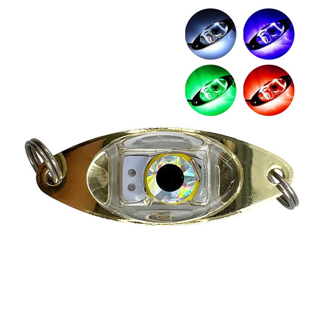Led Underwater Fishing Lures Light Electronic Luminous Metal Spoons Flasher Fishing Bait Lure Bait Freshwater Sea Lures