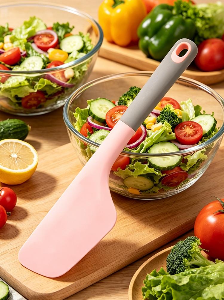 Silicone Scraper, Silicone Baking Spatula, Non-Stick Cake Cream Butter Mixing Tool Kitchen Utensil розовый