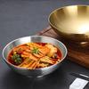 Thickened Korean Ramen Bowl High Footed Soup Bowl Tableware Stainless Steel Bowl  For Home Kitchen