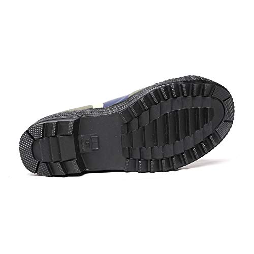 Co-cos nobuoka ZIPLOA Regenstiefel, Sicherheitsstiefel mit Zehenschutzkappe und trockenem Mesh-Futter, Herren, Schwarz, Größen S/M/L, LL (26,5-27,0 cm)