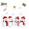 Snowman Window Cling 1/2 Sheets Christmas Cling Cartoon Decorative Glass Clings Sticker Waterproof Static Decal for Winter Holiday Party Decorations