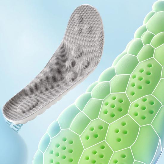 2 Pairs Memory Foam Sports Insoles for Men Women Breathable Shock Absorption Shoe Inserts Trim-to-Fit Ergonomic Foot Support Inserts