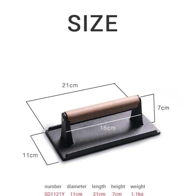 Steakpresse Gusseisen Antihaftgriff Presse Fleisch Rund Grillutensilien Hamburger Fleischpresse Werkzeug Küchenzubehör