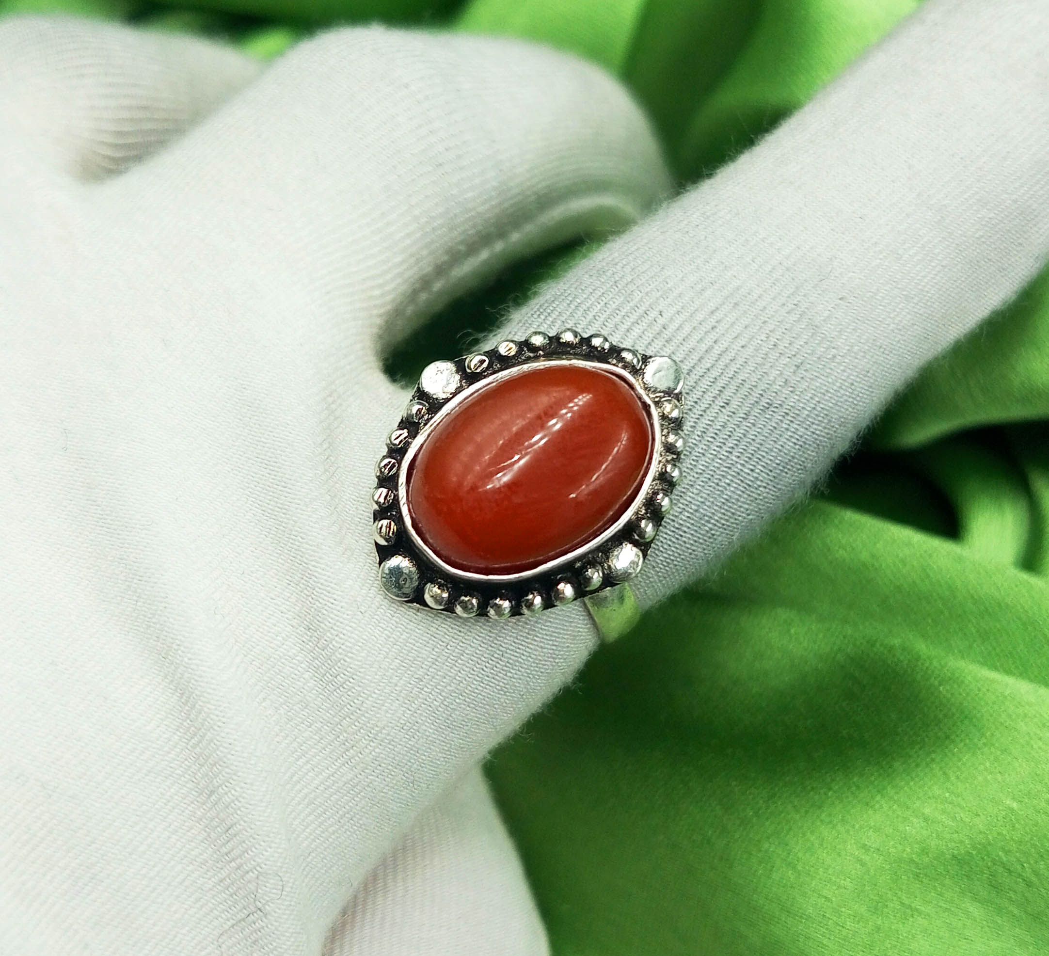 

Драгоценный камень из красной яшмы 925 пробы с серебряным покрытием US SZ 8 Ring MM-R298