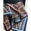 Spring and summer new French retro printed small silk scarf square scarf women's sunscreen professional neck protection scarf neck square scarf