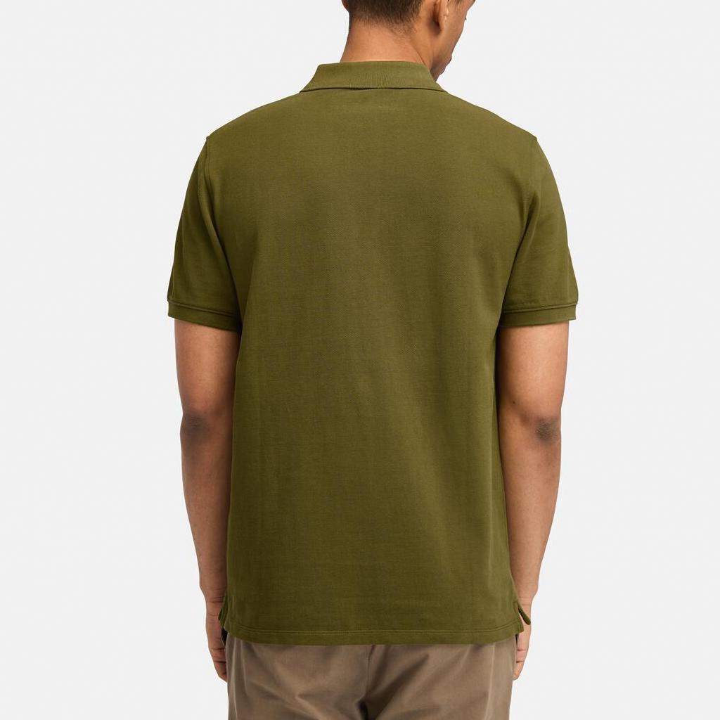 Timberland Solid Color Fashion Casual Polo Shirt Men Tops Dark-Green A6943-302