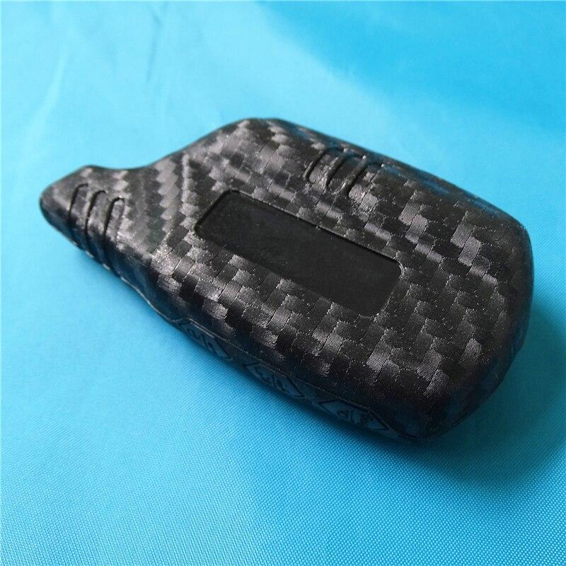 Carbon Fiber Car Key Case Cover Silicon forStarline A91 B9 A61 B6 2-Way LCD Remote Controller Keychain Remote 2 Way Alarm