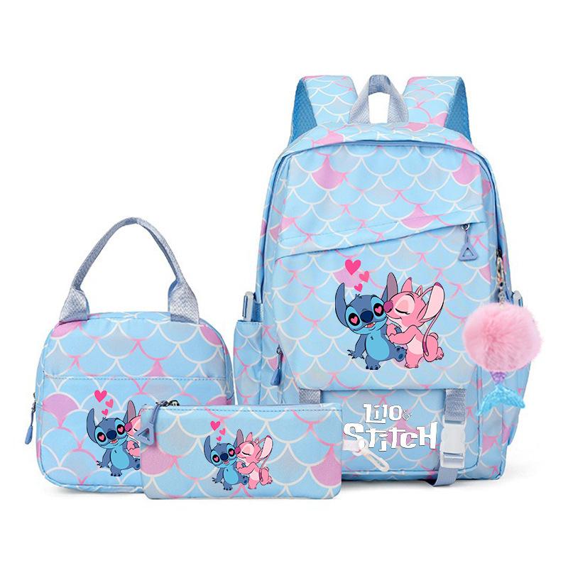 Three-Piece Backpack Elementary School Children S School Bag Backpack Travel Pen Lunch Bag Pencil Bag