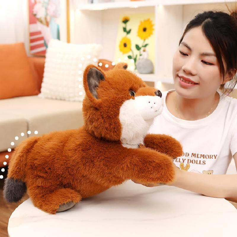 Plush Fox Little Toy Cartoon Stuffed Animal Doll Bedroom Decoration Gift Kids