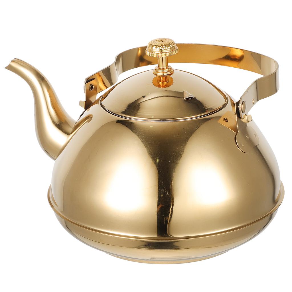 Stainless Steel Household Teapot with Built-in Strainer Ergonomic Handle for Easy Pouring Ideal for Family Gathering Afternoon