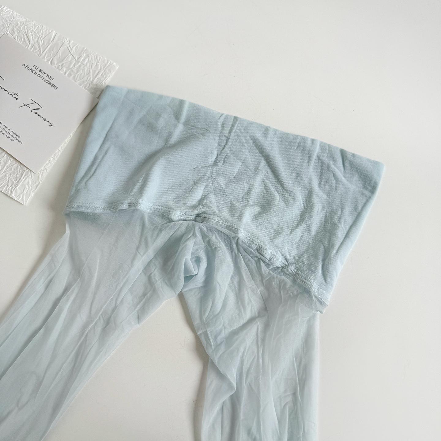 Damen-Strumpfhose Sommer Ultra-Dünn Transparent Seidenstrumpf Damen Strumpfhose Einfarbige Strumpfhose Hoher Bund Nahtloser Ganzkörperstrumpf One Size gray
