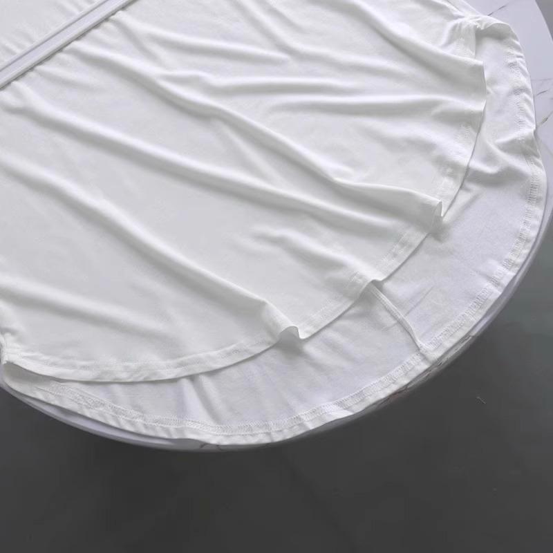 Plus Size Modal Ice Silk Short-Sleeve T-Shirt for Women - Summer Loose Fit with Mid-Length and Hip-Covering Design