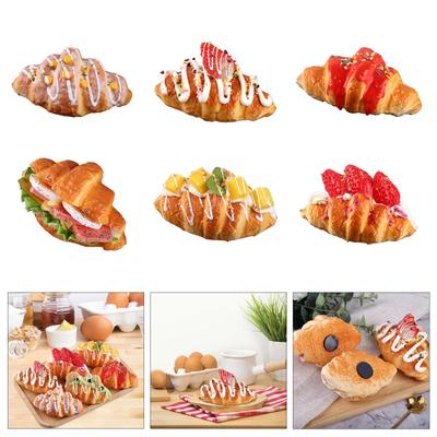 Croissant Artificial Pâine Falsă Model Simulare Jucărie Alimentară Croissant Realist pentru Decorare Afișare Recuzită Fotografie