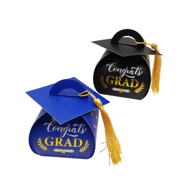 Unique Graduation Present Box Collection Stylish Color Treat Box Table Decoration For Awards And Souvenir