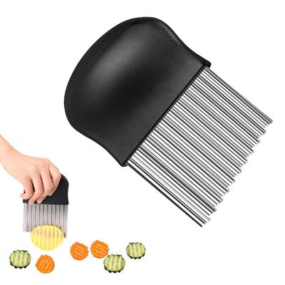 DFsucces Kartoffel Wellenkartoffel Edelstahl Falten Küchenutensil für Karotten und Heimkochen Utensil Messer, Schneider, Schneider, Zwiebeln,