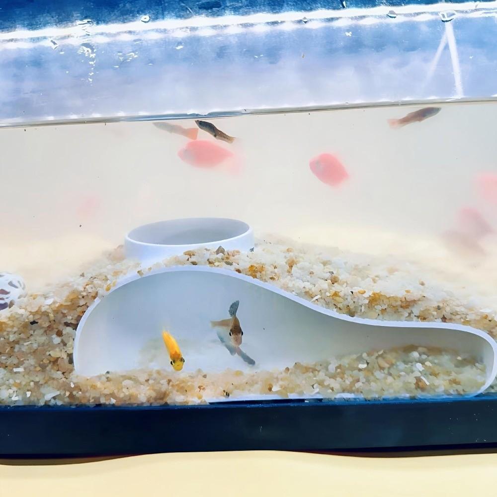 Curve Aquarium Decoration Tunnel Caves Under Gravel Tunnel Hideout Perfect for Fish Shrimp